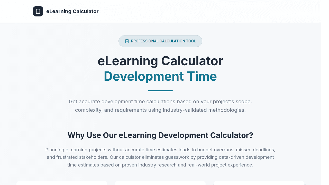 eLearning Calculator